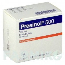 ПРЕСИНОЛ (PRESINOL) 500 таблетки 100 шт - Метилдопа TEOFARMA