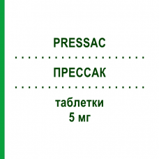 ПРЕССАК (PRESSAC) 5 мг таблетки 28 шт - Амлодипін FARMACEUTICI DAMOR
