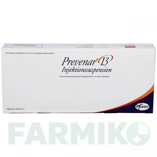 ПРЕВЕНАР (PREVENAR) 13 суспензія 10 шт - Пневмококовий антиген EMRA-MED