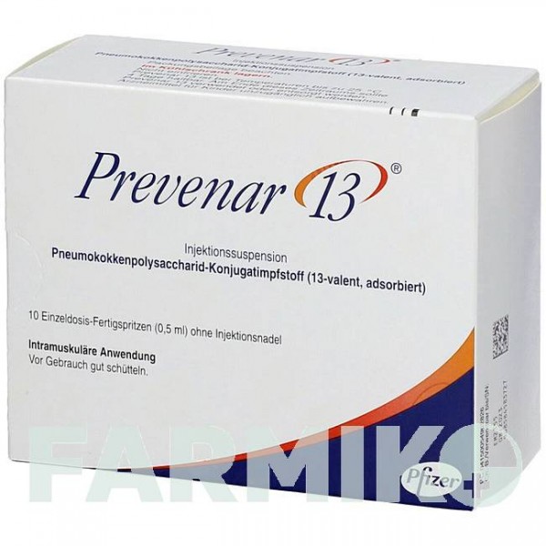 ПРЕВЕНАР (PREVENAR) 13 суспензия 10 шт - Пневмококковый антиген PFIZER