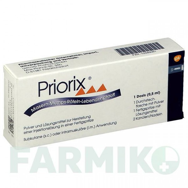 ПРИОРИКС (PRIORIX) порошок 1x1 шт - Корь - паротит - краснуха живая вакцина AXICORP PHARMA