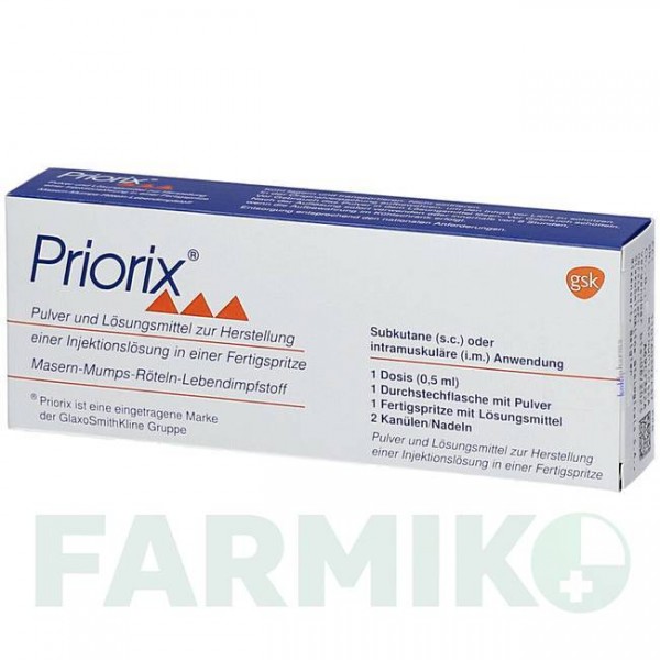 ПРИОРИКС (PRIORIX) порошок 20x1 шт - Корь - паротит - краснуха живая вакцина KOHLPHARMA