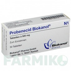 ПРОБЕНЕЦИД (PROBENECID) таблетки 30 шт - Пробенецид BIOKANOL PHARMA