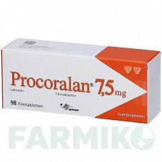 ПРОКОРАЛАН (PROCORALAN) 7,5 мг таблетки 98 шт - Ивабрадин ORIFARM