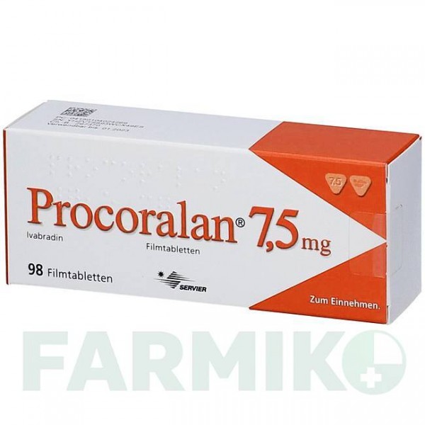 ПРОКОРАЛАН (PROCORALAN) 7,5 мг таблетки 98 шт - Івабрадин ORIFARM