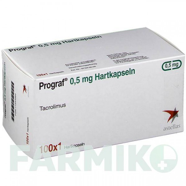 ПРОГРАФ (PROGRAF) 0,5 мг капсулы 30 шт - Такролимус ABACUS MEDICINE