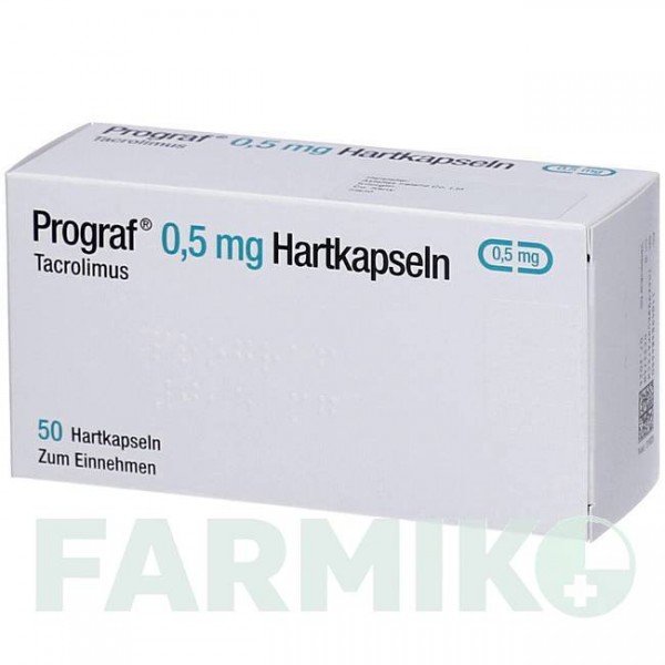 ПРОГРАФ (PROGRAF) 0,5 мг капсулы 50 шт - Такролимус AXICORP PHARMA
