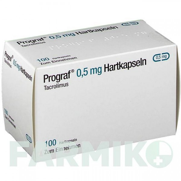 ПРОГРАФ (PROGRAF) 0,5 мг капсулы 100 шт - Такролимус AXICORP PHARMA