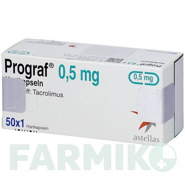 ПРОГРАФ (PROGRAF) 0,5 мг капсули 100 шт - Такролімус HAEMATO PHARM