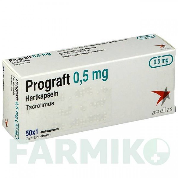 ПРОГРАФ (PROGRAF) 0,5 мг капсулы 50 шт - Такролимус KOHLPHARMA