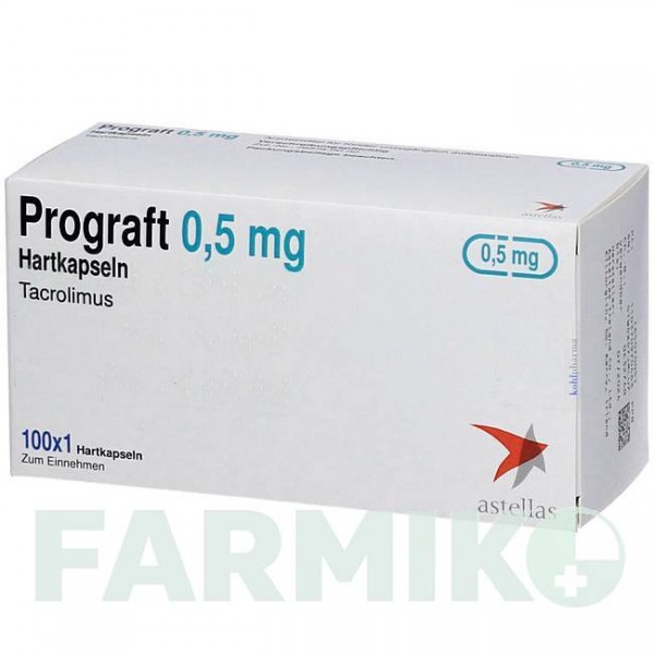 ПРОГРАФ (PROGRAF) 0,5 мг капсули 100 шт - Такролімус KOHLPHARMA