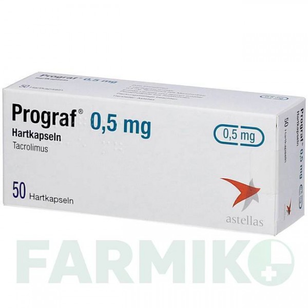 ПРОГРАФ (PROGRAF) 0,5 мг капсули 50 шт - Такролімус ORIFARM