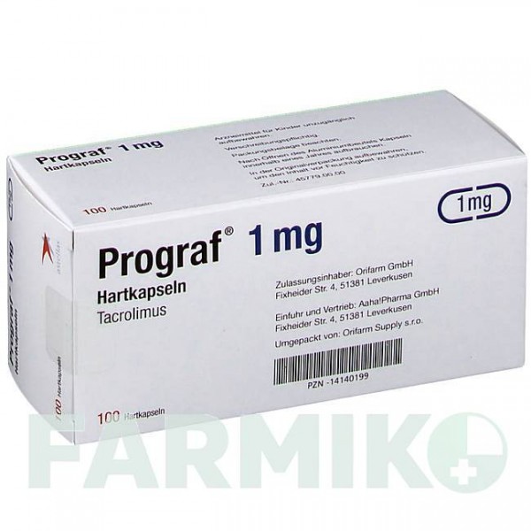 ПРОГРАФ (PROGRAF) 1 мг капсули 100 шт - Такролімус 1 0 1 CAREFARM