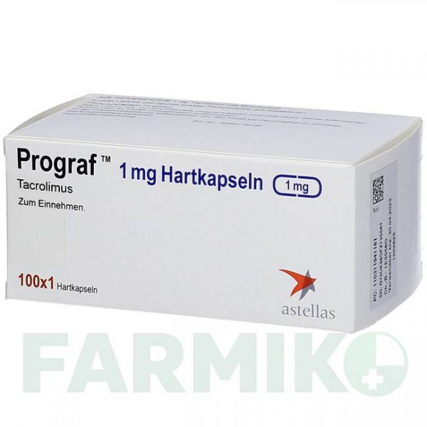 ПРОГРАФ (PROGRAF) 1 мг капсули 100 шт - Такролімус DOCPHARM