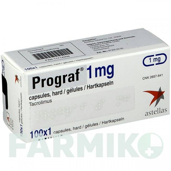 ПРОГРАФ (PROGRAF) 1 мг капсулы 100 шт - Такролимус HAEMATO PHARM
