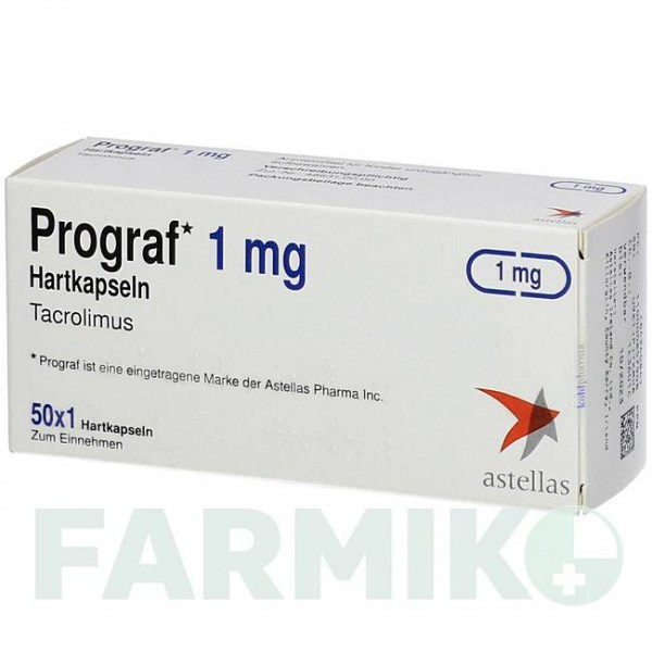 ПРОГРАФ (PROGRAF) 1 мг капсулы 50 шт - Такролимус KOHLPHARMA