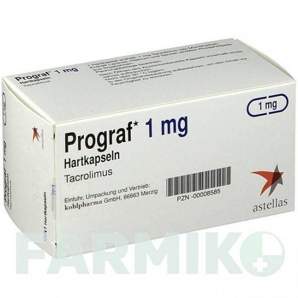 ПРОГРАФ (PROGRAF) 1 мг капсулы 100 шт - Такролимус KOHLPHARMA