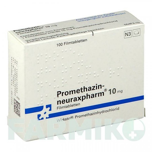 ПРОМЕТАЗИН (PROMETHAZIN) 10 мг таблетки 100 шт - Прометазин NEURAXPHARM