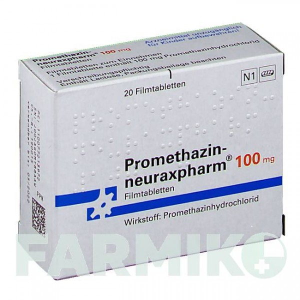 ПРОМЕТАЗИН (PROMETHAZIN) 100 мг таблетки 20 шт - Прометазин NEURAXPHARM
