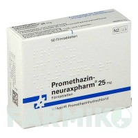 ПРОМЕТАЗИН (PROMETHAZIN) 25 мг таблетки 50 шт - Прометазин NEURAXPHARM