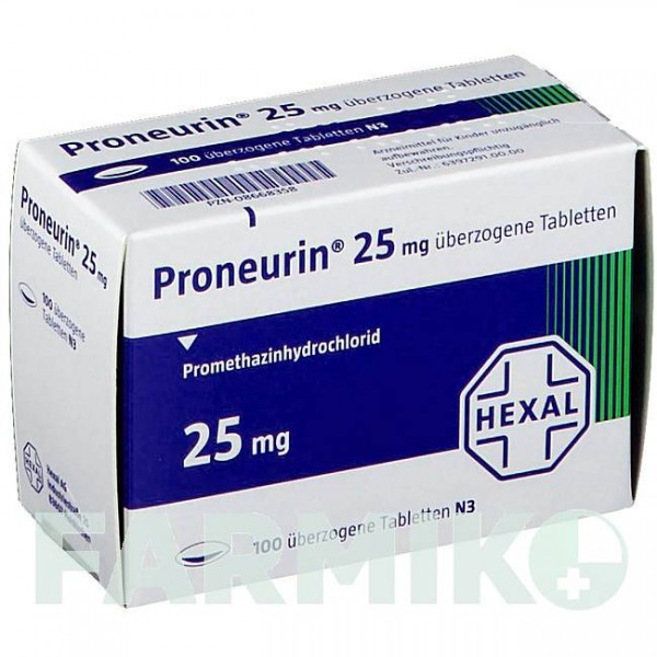 ПРОНЕЙРИН (PRONEURIN) 25 мг таблетки 100 шт - Прометазин HEXAL