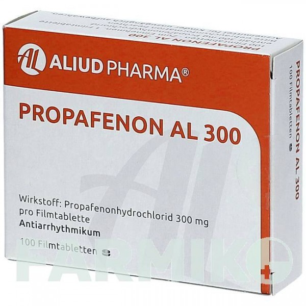 ПРОПАФЕНОН (PROPAFENON) 300 таблетки 100 шт - Пропафенон ALIUD PHARMA