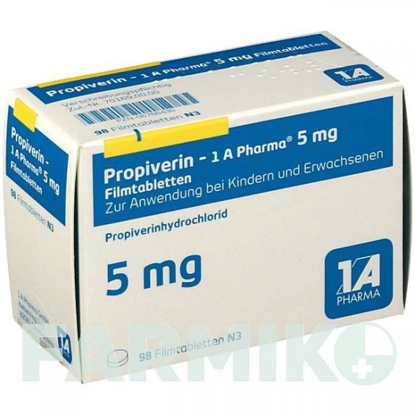 ПРОПІВЕРИН (PROPIVERIN) 5 мг таблетки 49 шт - Пропіверин 1 A PHARMA