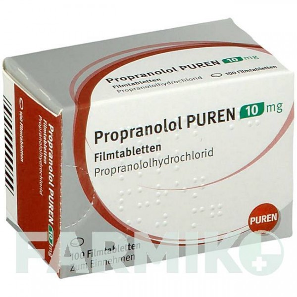 ПРОПРАНОЛОЛ (PROPRANOLOL) 10 мг таблетки 50 шт - Пропранолол PUREN PHARMA