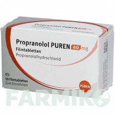 ПРОПРАНОЛОЛ (PROPRANOLOL) 40 мг таблетки 50 шт - Пропранолол PUREN PHARMA