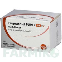 ПРОПРАНОЛОЛ (PROPRANOLOL) 40 мг таблетки 100 шт - Пропранолол PUREN PHARMA