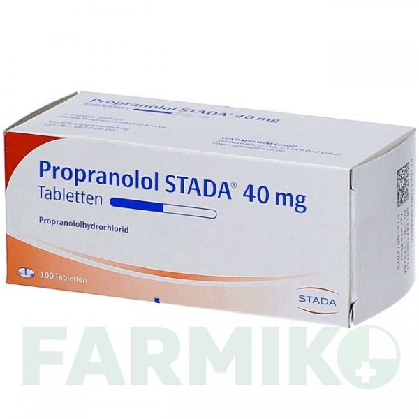 ПРОПРАНОЛОЛ (PROPRANOLOL) 40 мг таблетки 100 шт - Пропранолол STADAPHARM