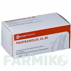 ПРОПРАНОЛОЛ (PROPRANOLOL) 80 таблетки 100 шт - Пропранолол ALIUD PHARMA
