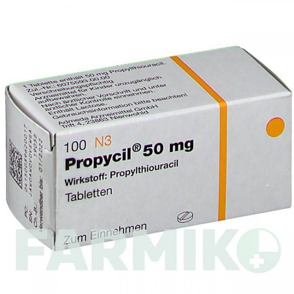 ПРОПИЦИЛ (PROPYCIL) 50 мг таблетки 100 шт - Пропилтиоурацил ADMEDA
