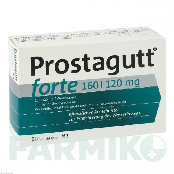ПРОСТАГУТТ (PROSTAGUTT) 160/120 мг капсулы 60 шт - Активные вещества DR.WILLMAR SCHWABE