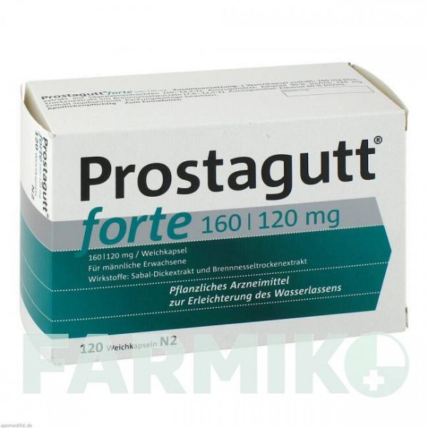 ПРОСТАГУТТ (PROSTAGUTT) 160/120 мг капсулы 120 шт - Активные вещества DR.WILLMAR SCHWABE