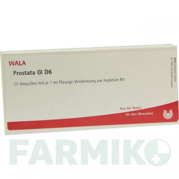 ПРОСТАТА (PROSTATA) D 6 ампулы 10x1 мл - Гомеопатия WALA HEILMITTEL