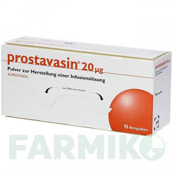 ПРОСТАВАЗИН (PROSTAVASIN) 20 мкг порошок 15 шт - Алпростадил AMDIPHARM