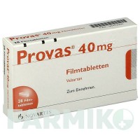 ПРОВАС (PROVAS) 40 мг таблетки 28 шт - Валсартан NOVARTIS