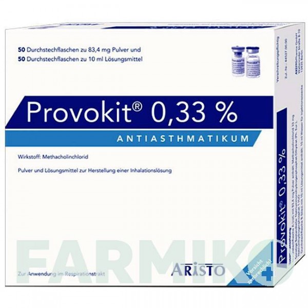 ПРОВОКИТ (PROVOKIT) 0,33% порошок 50x2 шт - Метахолин ARISTO PHARMA