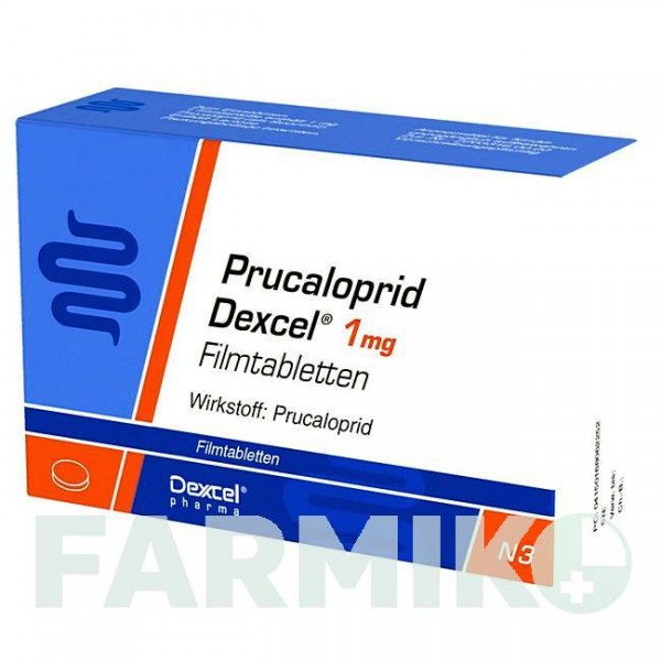 ПРУКАЛОПРИД (PRUCALOPRID) 1 мг таблетки 28 шт - Прукалоприд DEXCEL PHARMA