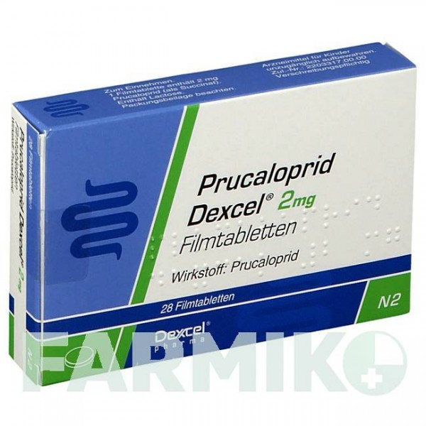 ПРУКАЛОПРИД (PRUCALOPRID) 2 мг таблетки 28 шт - Прукалоприд DEXCEL PHARMA