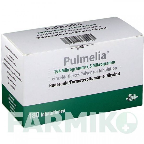 ПУЛМЕЛИЯ (PULMELIA) 194 мкг/5,5 мкг/доза 60 доз порошок 3 шт - Формотерол, Будесонид ELPEN PHARMACEUTICAL