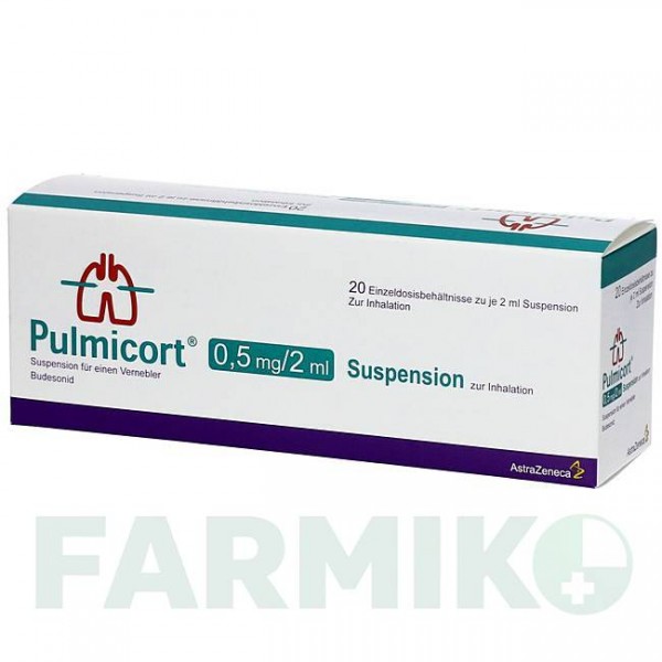 ПУЛЬМІКОРТ (PULMICORT) 0,5 мг/2 мл суспензія 20x2 мл - Будесонід ACA MULLER-ADAG PHARMA