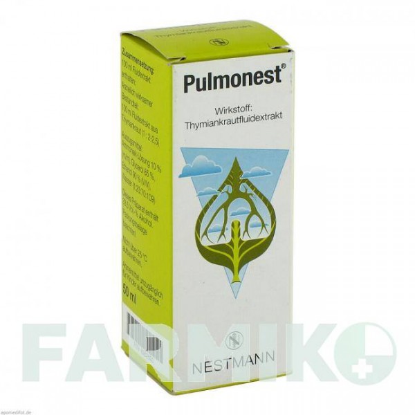 ПУЛЬМОНЕСТ (PULMONEST) краплі 50 мл - Трава чебрецю NESTMANN PHARMA