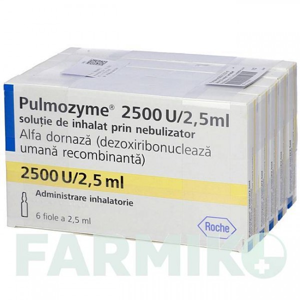 ПУЛЬМОЗИМ (PULMOZYME) 2500 ЕД/2,5 мл раствор 30 шт - Дорназа альфа DOCPHARM