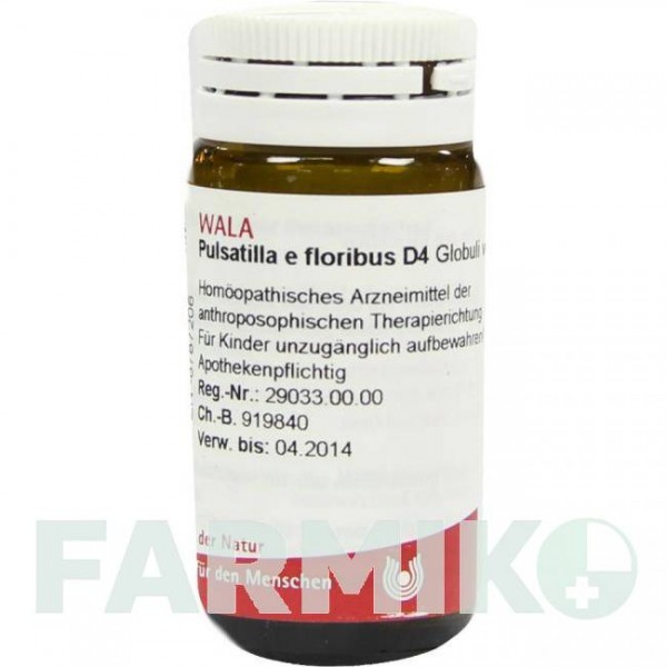 ПУЛЬСАТИЛЛА (PULSATILLA) D 4 глобули 20 г - Гомеопатия WALA HEILMITTEL