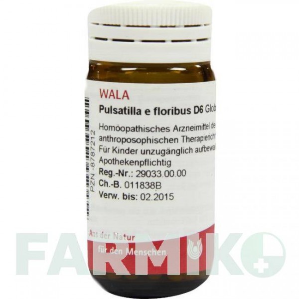 ПУЛЬСАТИЛЛА (PULSATILLA) D 6 глобули 20 г - Гомеопатия WALA HEILMITTEL
