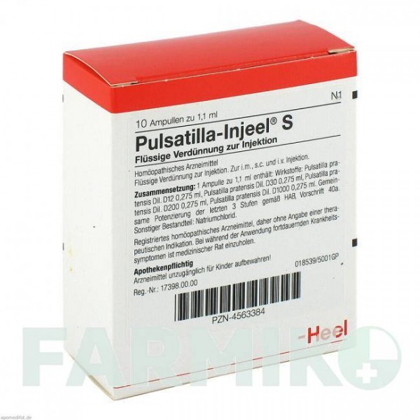 ПУЛЬСАТІЛЛА ІНЬЄЛЬ (PULSATILLA INJEEL) ампули 10 шт - Гомеопатія BIOLOGISCHE HEILMITTEL HEEL