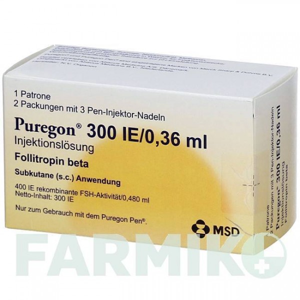 ПУРЕГОН (PUREGON) 300 МЕ/0,36 мл раствор 1 шт - Фоллитропин бета ABACUS MEDICINE