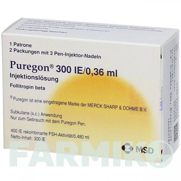 ПУРЕГОН (PUREGON) 300 МО/0,36 мл розчин 1 шт - Фолітропін бета KOHLPHARMA